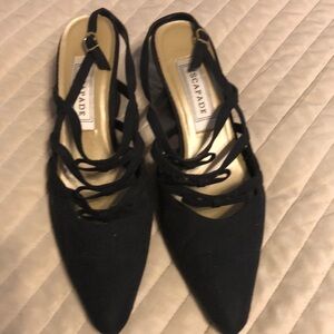 Black sling back dressy 8m shoes slightly worn